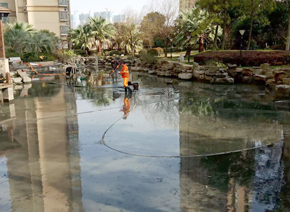 枣阳景观池淤泥清理